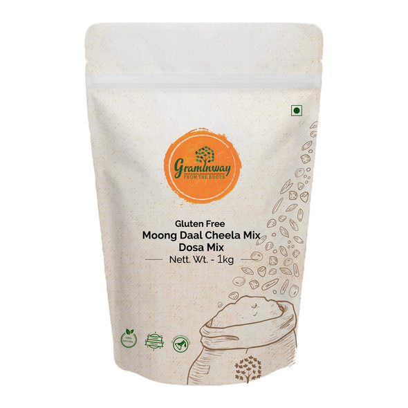 Gluten Free Moong Daal Cheela Mix/ Dosa Mix | by Graminway | 35.27 Oz | 2.2 lbs