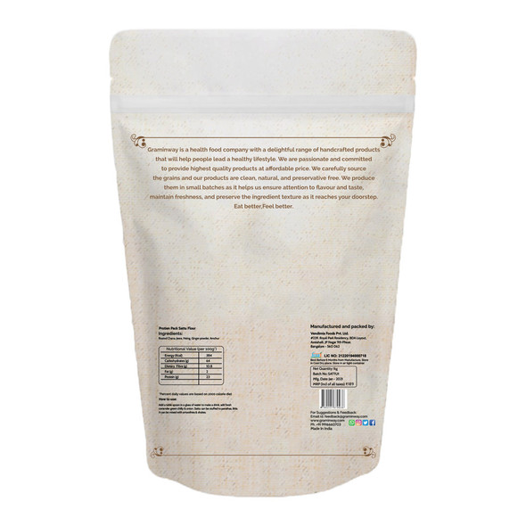Protien Pack Sattu Flour | by Graminway | 35.27 Oz | 2.2 lbs