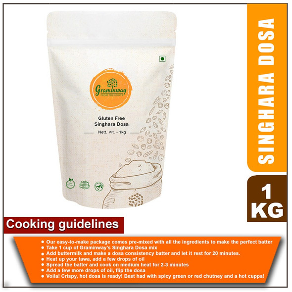 Gluten Free Singhara dosa | by Graminway | 35.27 Oz | 2.2 lbs