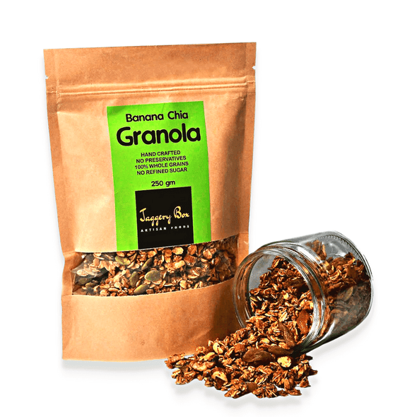 Banana Chia Granola  | By JAGGERY BOX | 8.82 Oz | 0.55 lbs