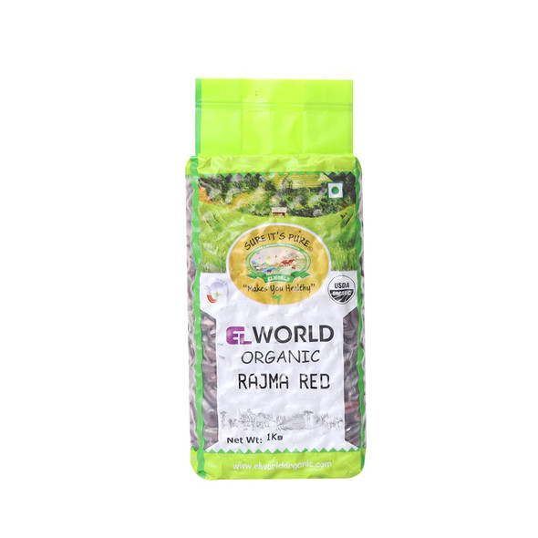 Rajma (Red Kidney Beans), 1 Kg | By Elworld Organic| For USA | 35.27 Oz | 2.2 lbs
