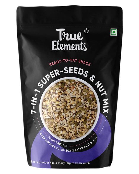 7-in-1 Super Seeds And Nut Mix 125gm | By True Elements  | For USA |  4.41 Oz | 0.28 lbs