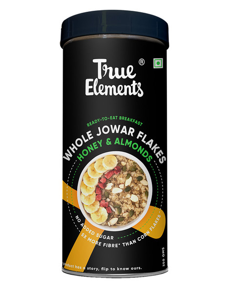 Jowar Flakes with Honey And Almonds 350gm | By True Elements  | For USA |  12.35 Oz | 0.77 lbs