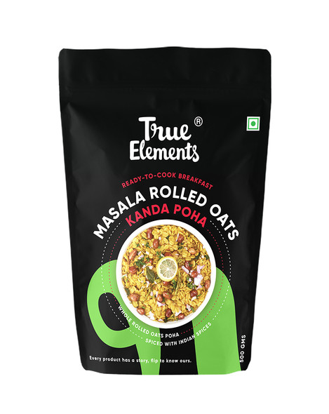 Masala Rolled Oats Kanda Poha 500gm | By True Elements  | For USA |  17.64 Oz | 1.1 lbs