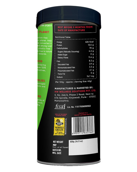 No Added Sugar Muesli 400gm | By True Elements  | For USA |  14.11 Oz | 0.88 lbs