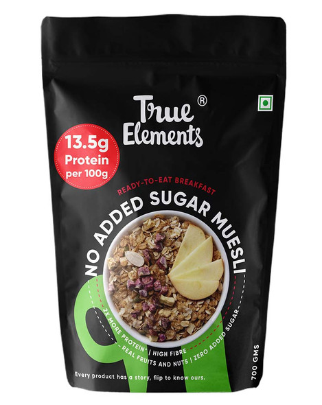 No Added Sugar Muesli 700gm | By True Elements  | For USA |  24.69 Oz | 1.54 lbs