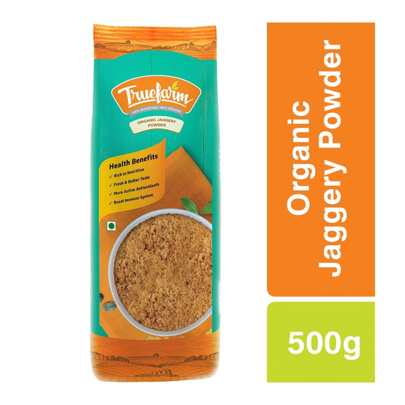 Organic Jaggery Powder 500g | By True Farm Foods | For USA | 17.64 Oz | 1.1 lbs