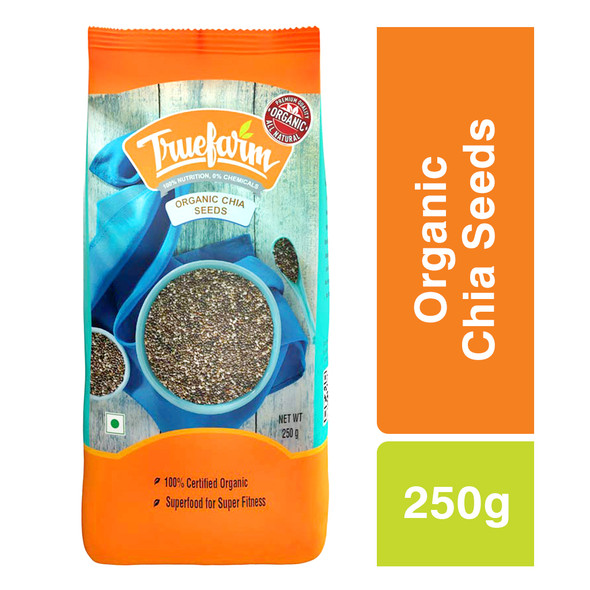 Organic Chia Seeds 250g | By True Farm Foods | For USA | 8.82 Oz | 0.55 lbs