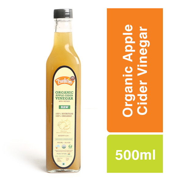 Organic Apple Cider Vinegar with Mother 500ml | By True Farm Foods | For USA | 17.64 Oz | 1.1 lbs