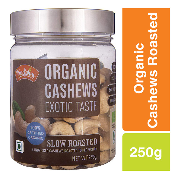 Organic Roasted Cashews 250g | By True Farm Foods | For USA | 8.82 Oz | 0.55 lbs
