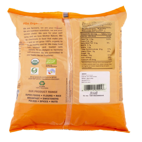 Organic Besan (750g) | By True Farm Foods | For USA | 26.46 Oz | 1.65 lbs