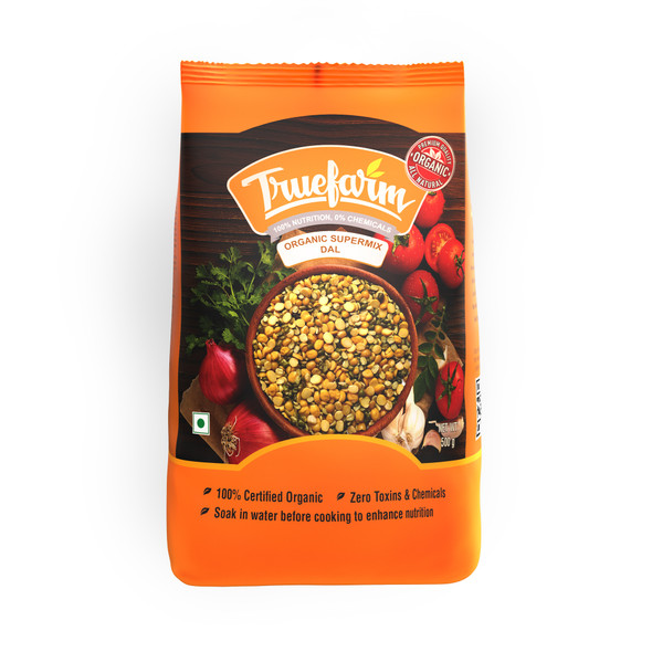 Organic Supermix Dal (500g) | By True Farm Foods | For USA | 17.64 Oz | 1.1 lbs