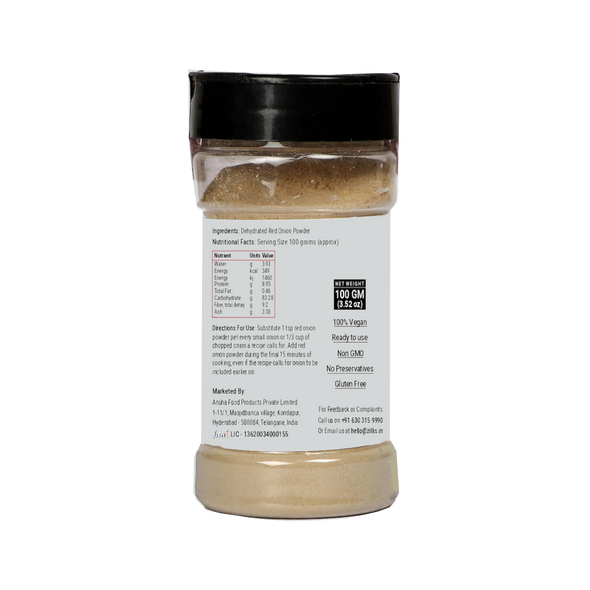 Red Onion Powder | By Zilli's | For USA | 3.48 Oz | 0.22 lbs