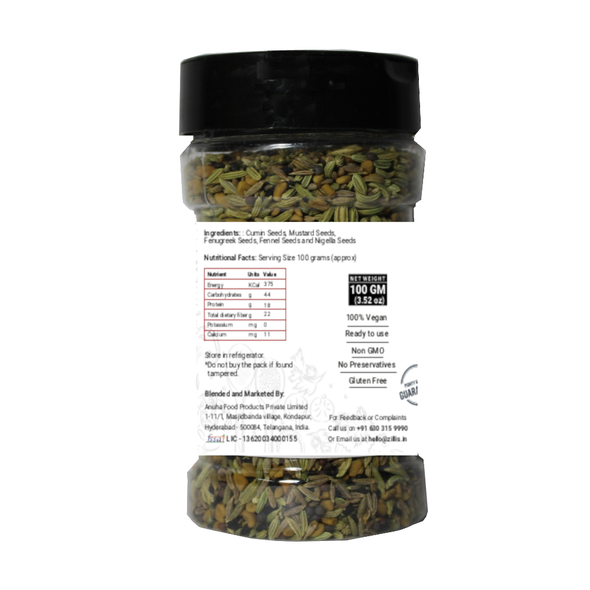 Panch Phoron | By Zilli's | For USA | 3.48 Oz | 0.22 lbs