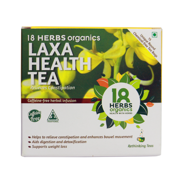 Laxa Health Tea 15 Tea Bags | By 18 Herbs Organics | 0.66 Oz | 0.04 lbs