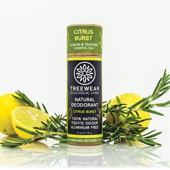 Natural Deodorant Stick - Citrus Burst |By Treewear | 1.16 Oz | 0.07 lbs | SU-TQ-MAY20