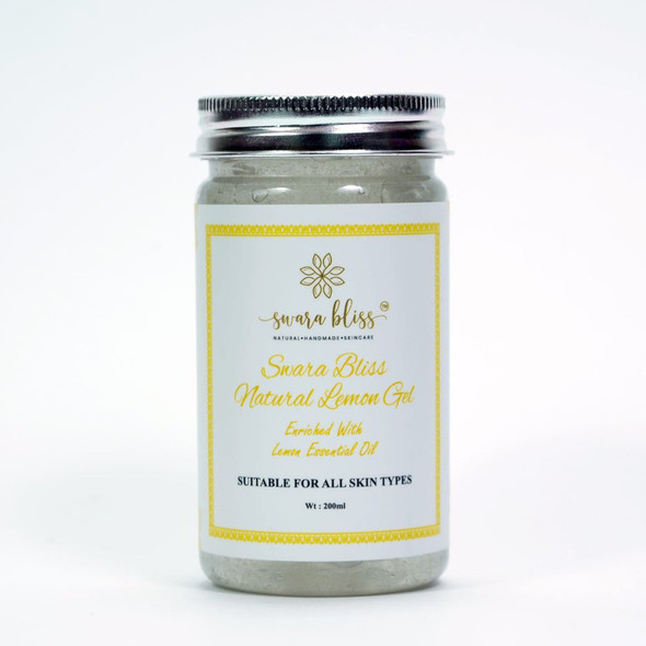 Lemon Gel with Lemon Essential Oil |By Swara Bliss | 6.76  Fl Oz | 0.05  gallons | SU-TQ-MAY20