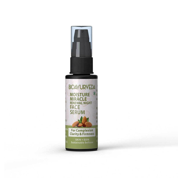 Moisture Miracle Renewal Night Face Serum |By BIOAYURVEDA | 4.23 Oz | 0.26 lbs | SU-TQ-MAY20
