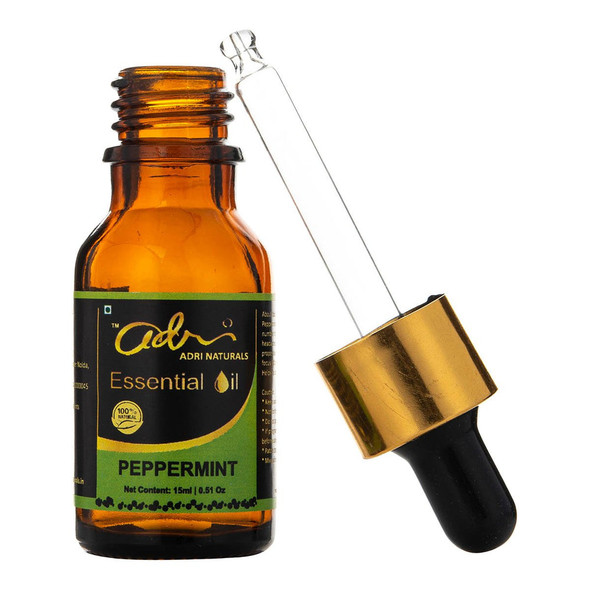 Peppermint Essential Oil (100% Pure) |By Adri Naturals | 0.51  Fl Oz | SU-TQ-MAY20