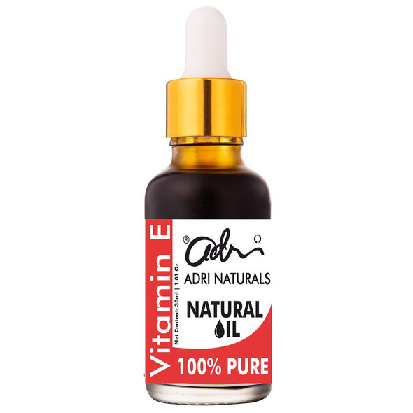 Vitamin E Oil (100% Pure & Natural) - 30 ml |By Adri Naturals | 3.53 Oz | 0.22 lbs | SU-TQ-MAY20