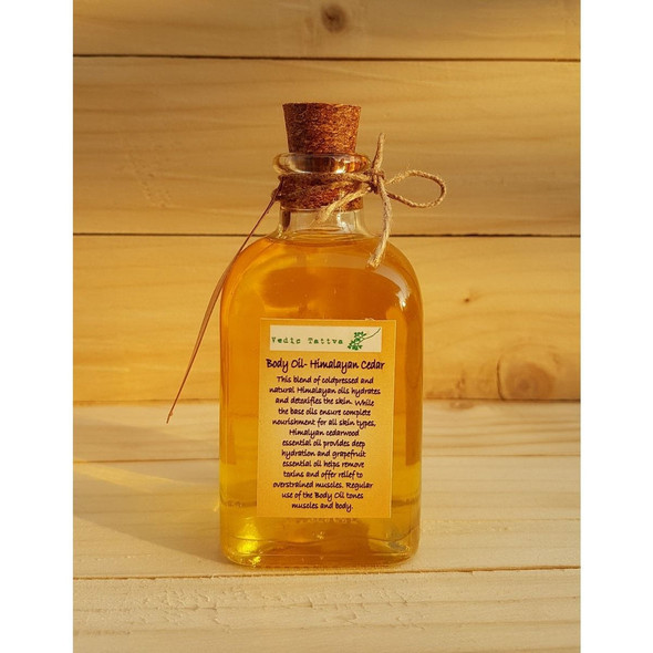 Himalayan Cedarwood Body Oil |By Vedic Tattva | 3.53 Oz | 0.22 lbs | SU-TQ-MAY20