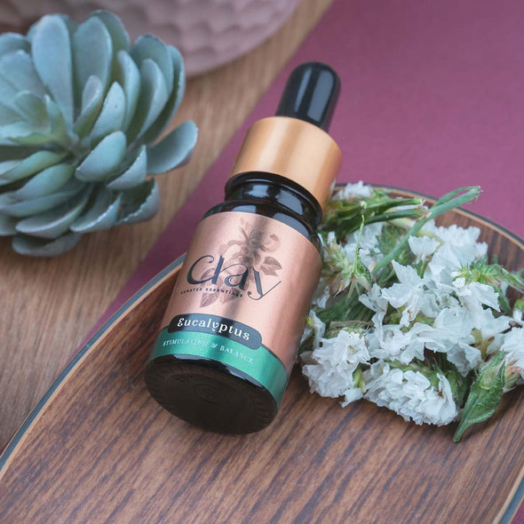 Eucalyptus Essential Oil (Stimulating & Balance) |By Clay | 0.34  Fl Oz | SU-TQ-MAY20