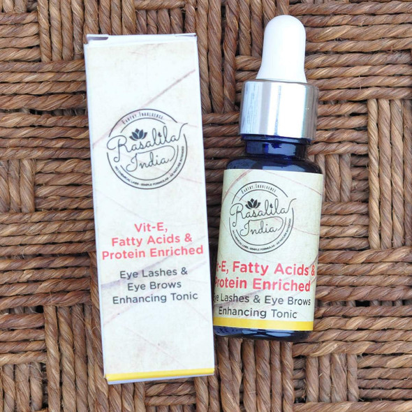 Vitamin E Fatty Acids Protein Enriched Eyelashes And Eyebrows Serum |By Rasalila India | 0.51  Fl Oz | SU-TQ-MAY20