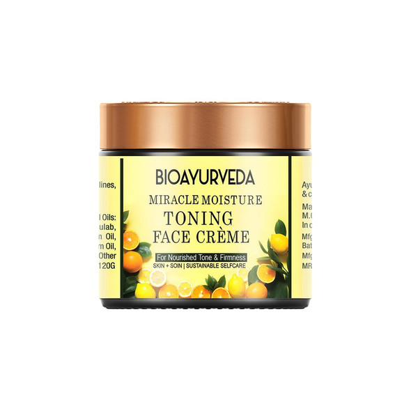Miracle Moisture Toning Face Cream |By BIOAYURVEDA | 4.23 Oz | 0.26 lbs | SU-TQ-MAY20