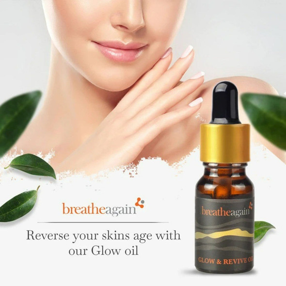 Chemical Free Glow Oil - 100% Pure Essential Oils- (10ml) |By Breatheagain | 1.76 Oz | 0.11 lbs | SU-TQ-MAY20