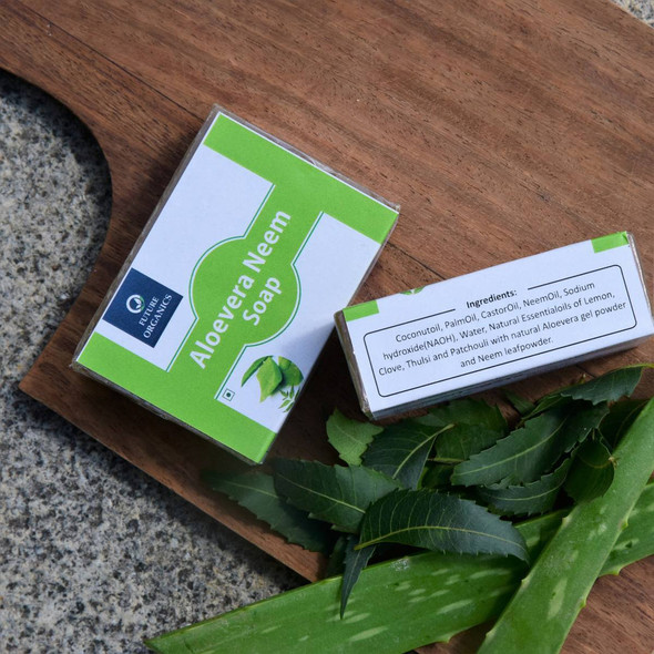Aloe Vera Neem Soap (Pack of 2) |By Future Organics | 5.29 Oz | 0.33 lbs | SU-TQ-MAY20