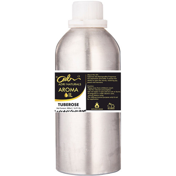 Tuberose Aroma Oil (For Diffuser Use) - 500ml |By Adri Naturals | 21.16 Oz | 1.32 lbs | SU-TQ-MAY20