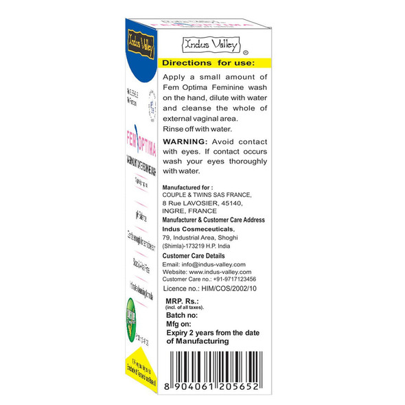 Vaginal Intimate Feminine Wash |By Indus Valley | 3.38  Fl Oz | SU-TQ-MAY20