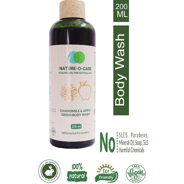 Chamomile & Apple Green Body Wash |By Nature O Care | 6.76  Fl Oz | 0.05  gallons | SU-TQ-MAY20