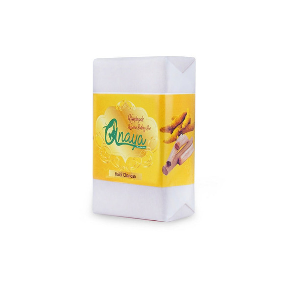 Haldi Chandan Luxury Handmade Bathing Bar with the Finest Ayurvedic Ingredients (Pack of 3) |By Anaya | 13.23 Oz | 0.83 lbs | SU-TQ-MAY20