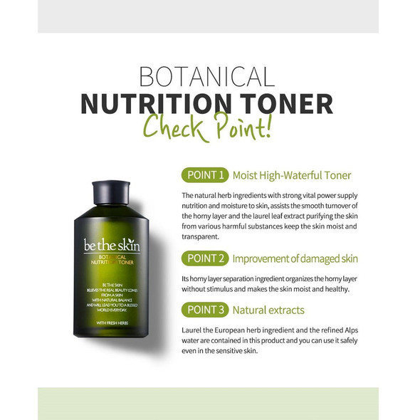 Botanical Nutrition Toner |By Be The Skin | 5.07  Fl Oz | SU-TQ-MAY20