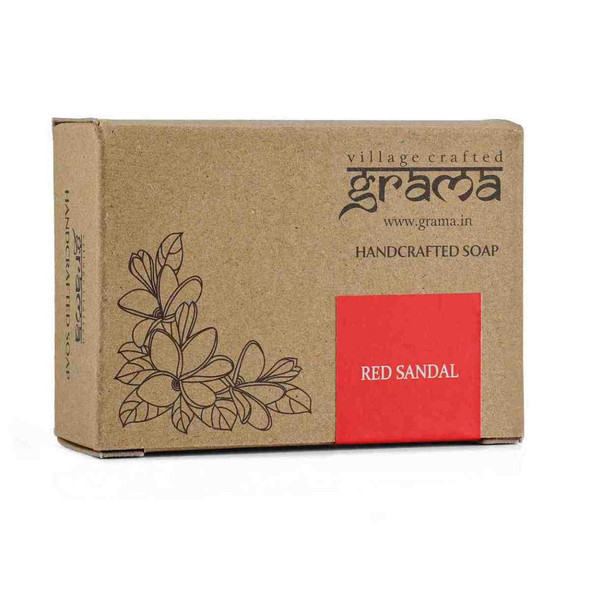 Grama Handmade Red Sandal Soap (Raktha Chandana) (Pack of 2) |By EarthCare | 8.82 Oz | 0.55 lbs | SU-TQ-MAY20