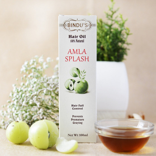 Amla Splash Hair Oil |By Bindu's Herbal | 3.53 Oz | 0.22 lbs | SU-TQ-MAY20