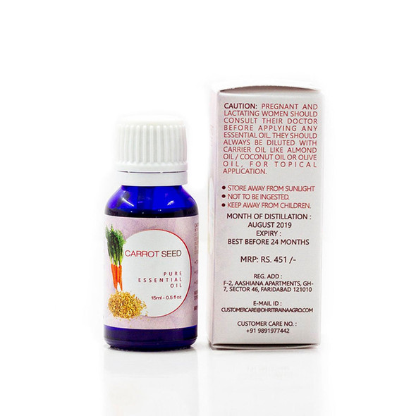Carrot Seed Essential Oil |By Kayasiddhi | 0.51  Fl Oz | SU-TQ-MAY20
