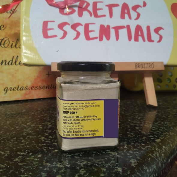 Ubtan Dry Face Mask With (Hydrosol Water) |By Gretas' Essentials | 1.69  Fl Oz | SU-TQ-MAY20