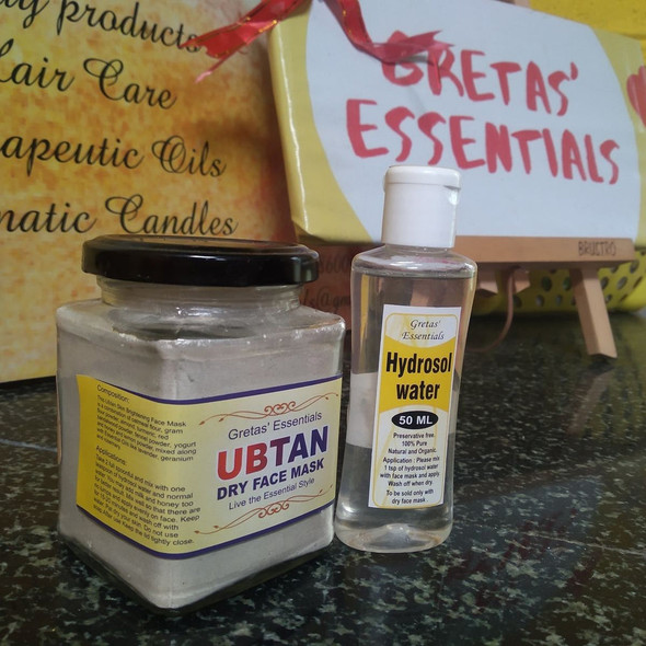 Ubtan Dry Face Mask With (Hydrosol Water) |By Gretas' Essentials | 1.69  Fl Oz | SU-TQ-MAY20