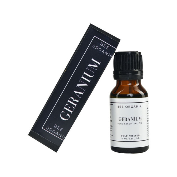 Geranium Essential Oil 100% Pure |By Bee Organik | 0.51  Fl Oz | SU-TQ-MAY20