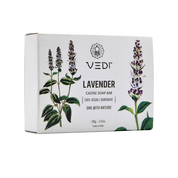 Vedi Lavender Castile Soap Bar |By Vedi Herbals | 3.53 Oz | 0.22 lbs | SU-TQ-MAY20