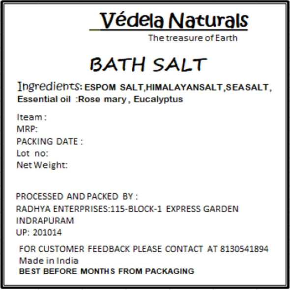Bath Salt (Gift Bag Bath Salt) |By Vedela Naturals | 7.05 Oz | 0.44 lbs | SU-TQ-MAY20