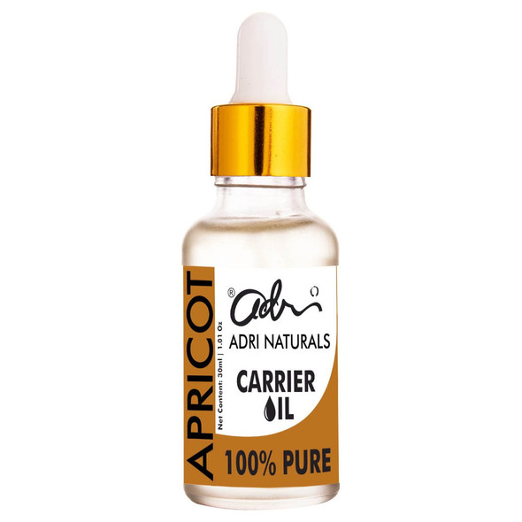 Cold Pressed Apricot Oil, 100% Pure & Natural |By Adri Naturals | 1.06 Oz | 0.07 lbs | SU-TQ-MAY20