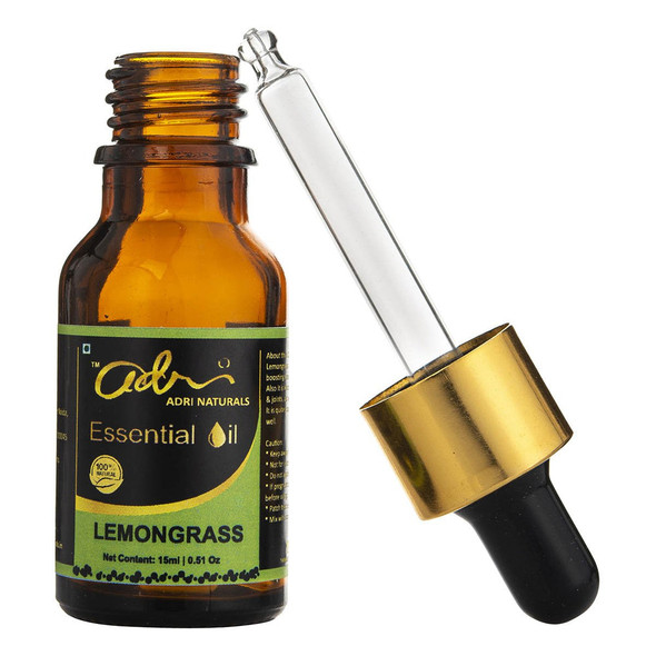 Lemongrass Essential Oil (100% Pure) |By Adri Naturals | 0.51  Fl Oz | SU-TQ-MAY20