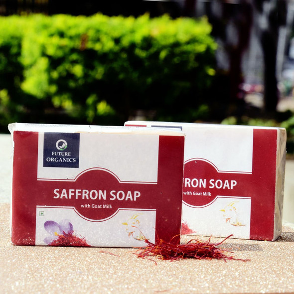 Saffron Soap With Goat Milk (Pack of 2) |By Future Organics | 7.05 Oz | 0.44 lbs | SU-TQ-MAY20