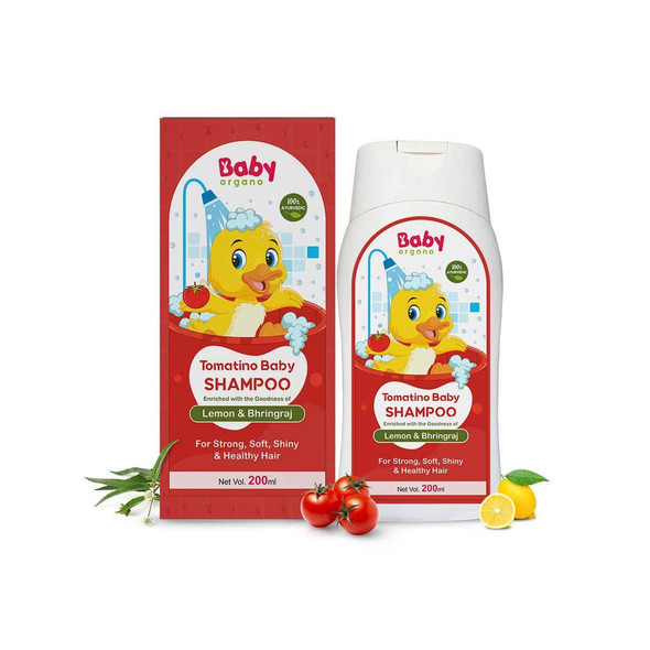 Tomatino Baby Shampoo For Strong, Soft, Shiny & Healthy Hair |By BabyOrgano | 6.76  Fl Oz | 0.05  gallons | SU-TQ-MAY20