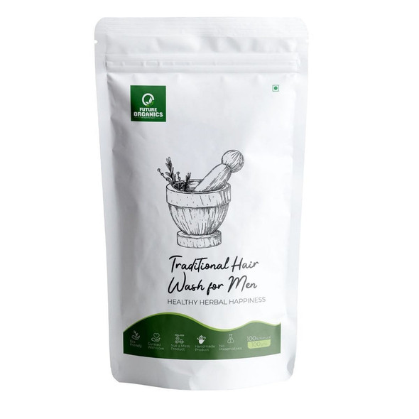 Traditional Hair Wash Powder For Men (Pack of 2) |By Future Organics | 7.05 Oz | 0.44 lbs | SU-TQ-MAY20