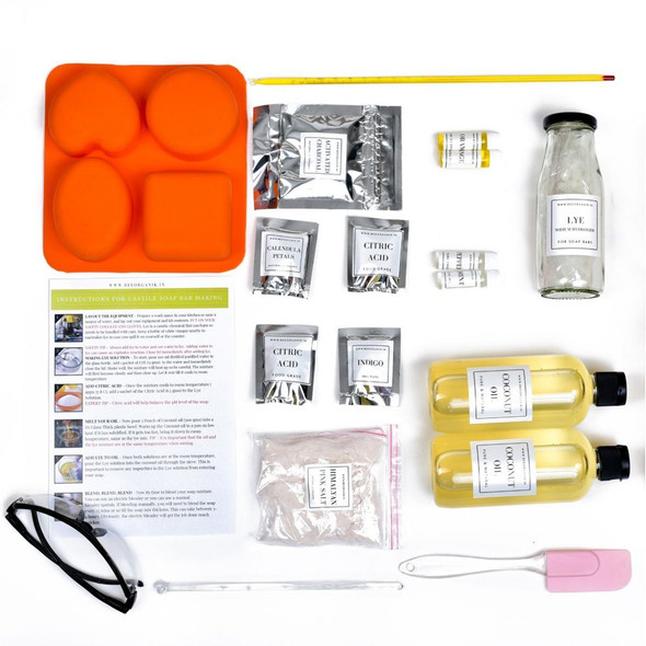 DIY Castile Soap Bars (Learn CP Soap With Video Training) |By Bee Organik | 52.91 Oz | 3.3 lbs | SU-TQ-MAY20