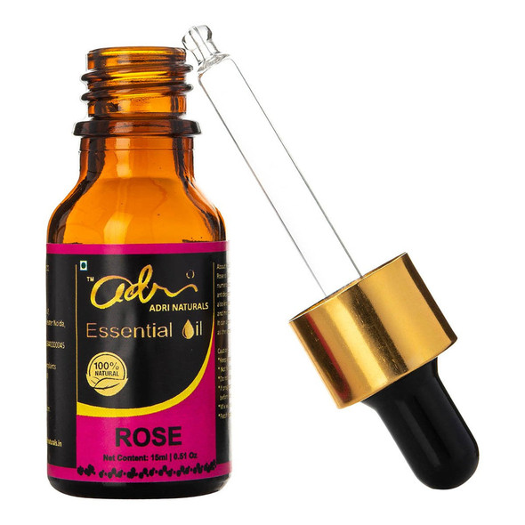 Pure Rose Essential Oil (100% Pure) |By Adri Naturals | 0.51  Fl Oz | SU-TQ-MAY20